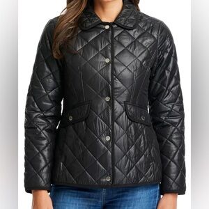 Kate Spade Women's Diamond Quilted Jacket Size XL Black